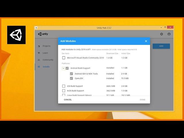 Quick Easy Android SDK, JDK and NDK install for Unity in 2020