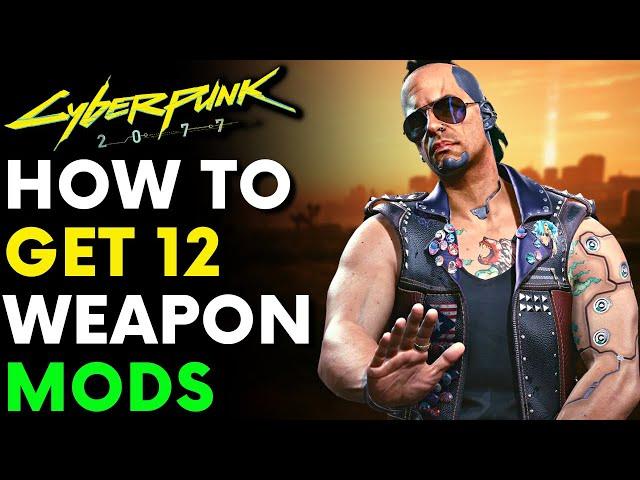 Cyberpunk 2077 - 12 Weapon Mods! | All Weapon Mods In Stores (Locations & Guide)