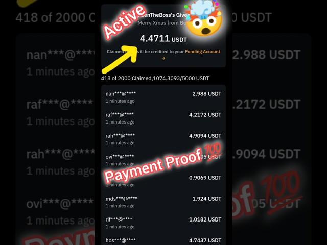 Bybit Redpack Airdrop Event 2023Instant $5 USDT FCFS 2000 !!!! #airdropsfree #bybit