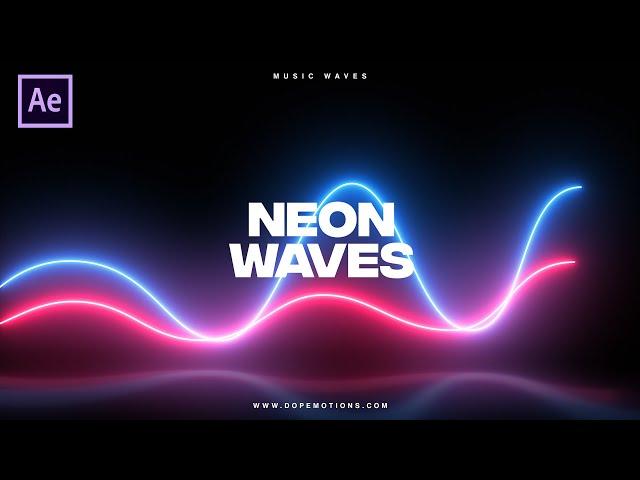 Glowing Neon Waves in After Effects with Saber (Free Plugin)