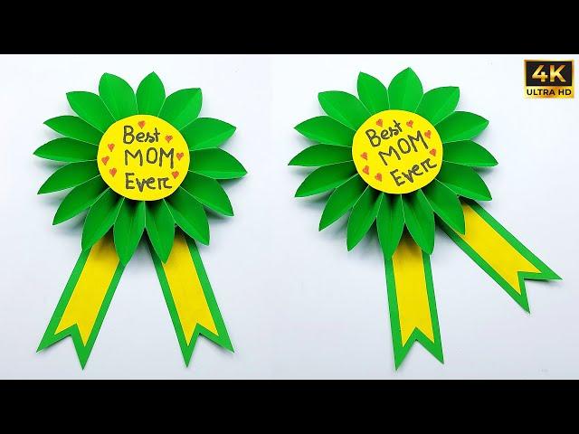 Mother's Day Craft Ideas - How to Make Mothers Day Badge | Homemade Mothers Day Easy Paper Crafts