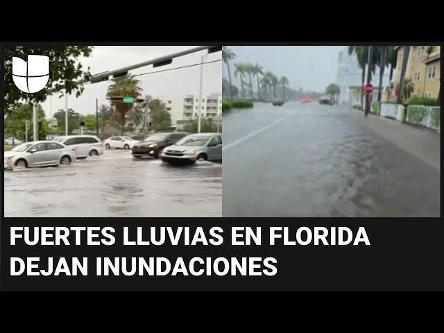 Imágenes de la emergencia por fuertes lluvias en Florida: hay inundaciones y vuelos cancelados