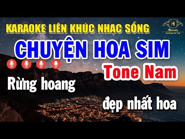 Karaoke Liên Khúc Nhạc Trữ Tình Tone Nam Dế Hát | Chọn Lọc Nhạc Vàng Mới Nhất - Chuyện Hoa Sim