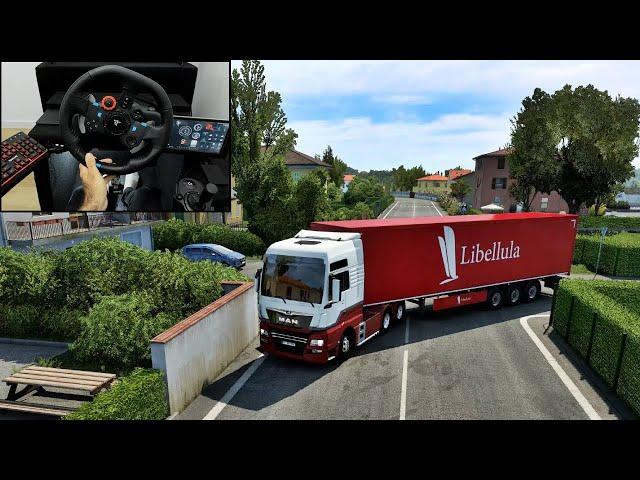 Transporting motorcycle parts | Euro Truck Simulator 2 | Logitech G29 Gameplay