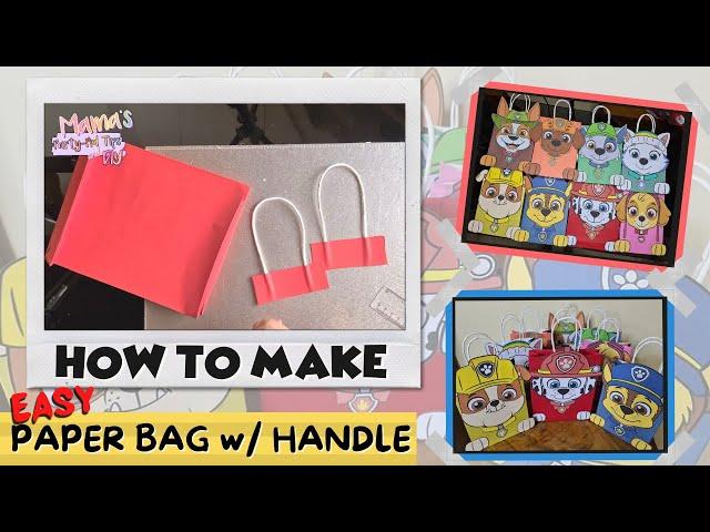 HOW TO MAKE  PAPER BAG w/ HANDLE | Cheap & Easy DIY