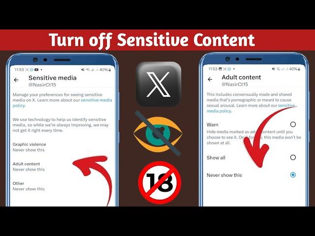 How To Turn Off X (Twitter) Sensitive Content Setting || Twitter sensitive content hide