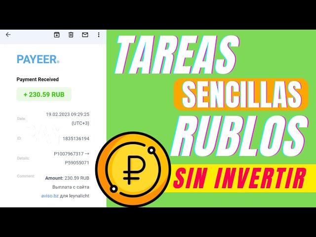 GANAR RUBLOS A PAYEER 2023 CON TAREAS SENCILLAS