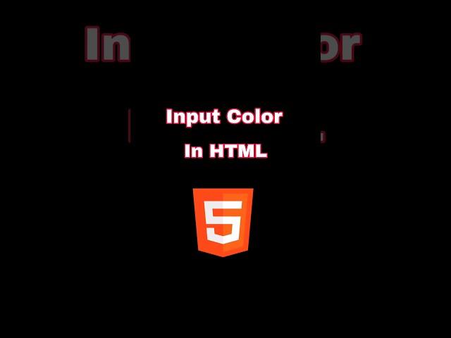 Input Color In HTML #trending #shortsvideo #viral#html #color #inputcolor#inputs