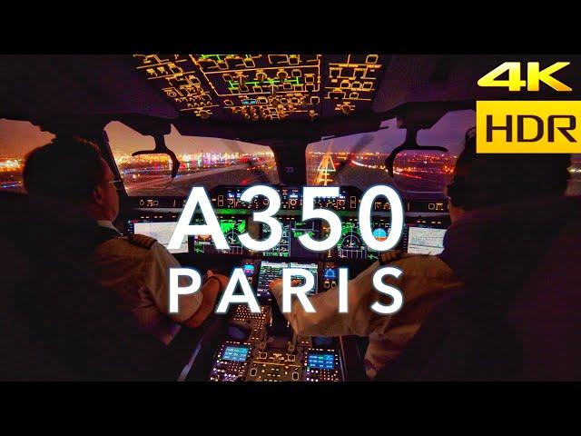 A350 IN PARIS |  LANDING 4K HDR EXTENDED #Airbus