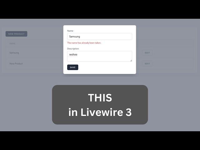 Livewire 3 CRUD with Modal and Form Objects