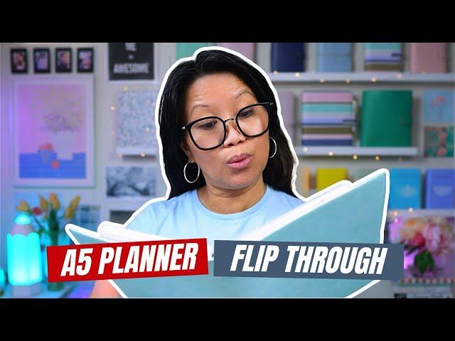  A5 Ring Planner Flip Through | Filofax Domino Soft Duck Egg | Day 4/30