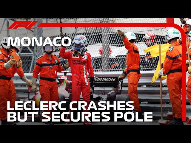 Charles Leclerc Crashes But Secures Pole | 2021 Monaco Grand Prix