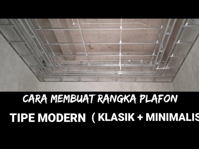 CARA MEMBUAT RANGKA PLAFON DROP CEILING | PLAFON GYPSUM BERTINGKAT. PART 1