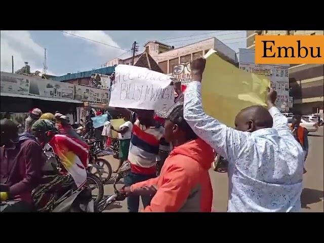 Embu residents protest over abduction of college student Billy Munyiri Mwangi