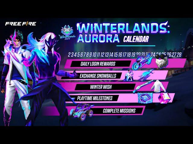 Winterland  Event Free Fire 2024 | Free Fire New Event | Ff New Event Today | Upcoming new event ff