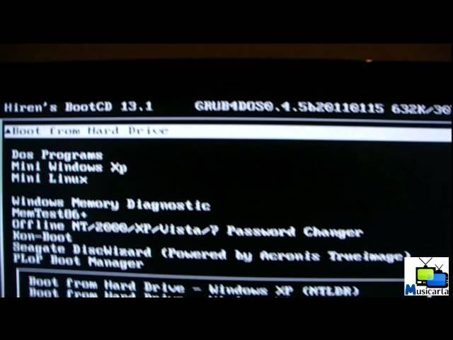 How to remove a Bios Password using the Hiren's BootCD 15.2