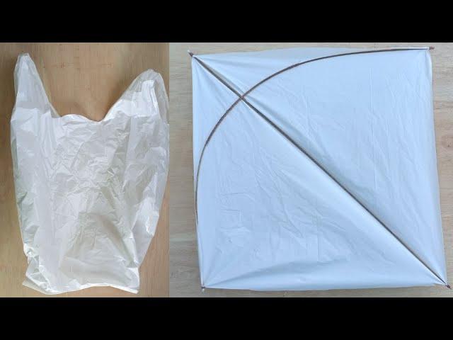 How To Make plastic bag kite | Best out of waste plastic bag kite | flying kite | shopper patang