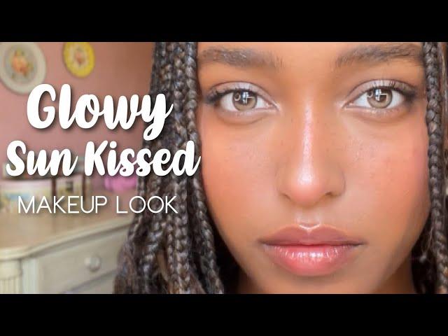 GLOWY SUNKISSED MAKEUP TUTORIAL ON BROWN SKIN!!