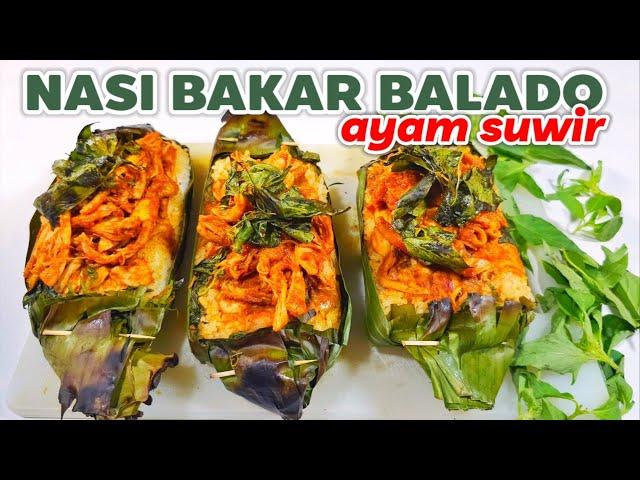 SATU BUNGKUS PASTI KURANG -- RESEP NASI BAKAR BALADO AYAM SUWIR  // COCOK BUAT BEKAL