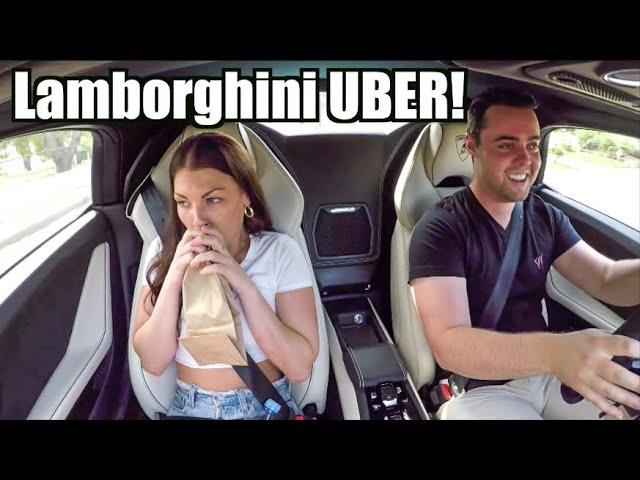 Picking Up UBER Riders In A Lamborghini!