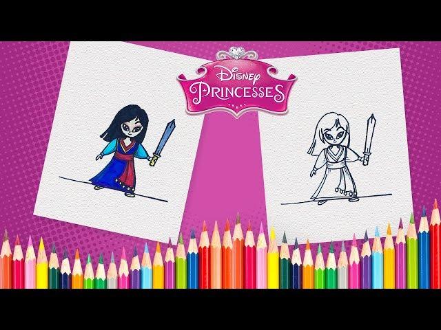 How To Draw Mulan Disney Princess Easy Step by Step For Kids