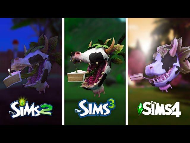 Проглотис Людоедия (Жвачное растение) в The Sims | Сравнение 3 частей