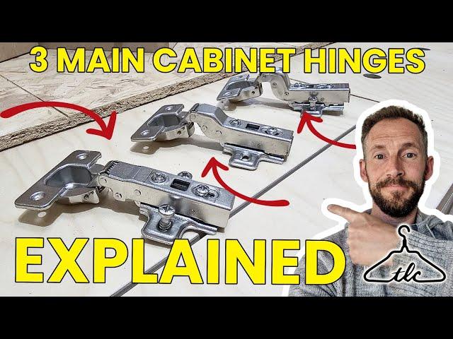 The THREE MAIN Cabinet Hinge Types Explained / Upclose Footage, Demonstration & Working Examples