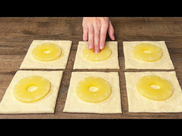 If you have puff pastry and pineapple, you'll love it! Quick and easy!