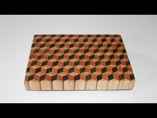 Making Amazing 3D Cube End Grain Cutting Board Tutorial