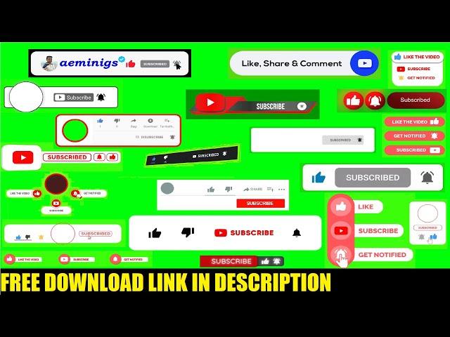 21 green screen subscribe button animation free download no copyright