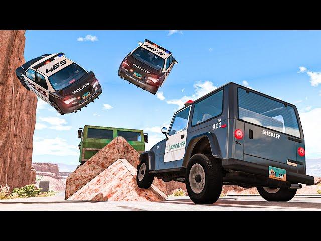 Police Car Chases Marathon #2 - BeamNG DRIVE | SmashChan