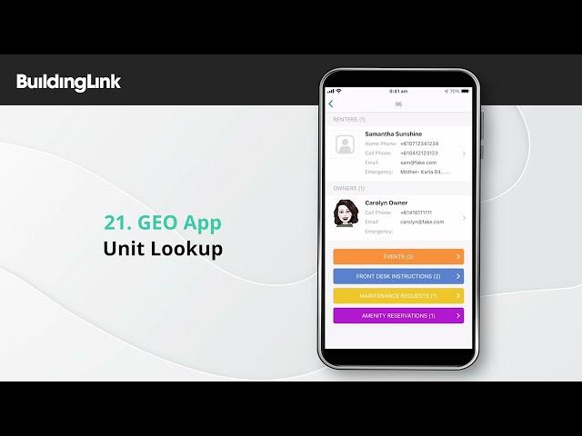 【Tutorial】GEO App - Unit Lookup | BuildingLink Asia Pacific