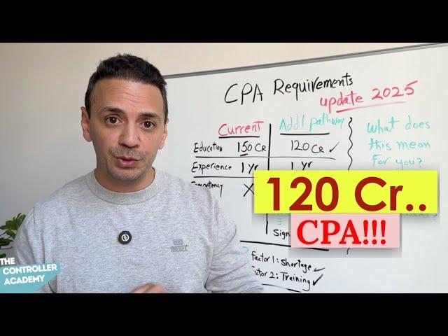 CPA with JUST 120 credit hours NEW rule in 2025!