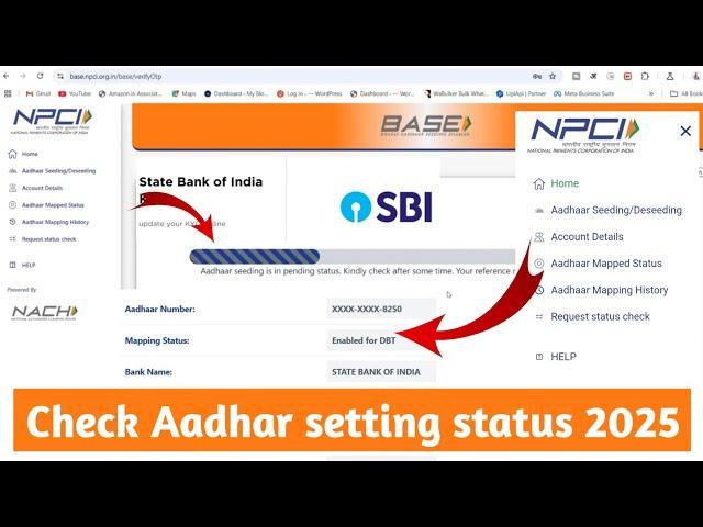 Check Aadhaar Seeding Status 2025 | bharat aadhaar seeding enabler sbi | sbi aadhaar seeding online