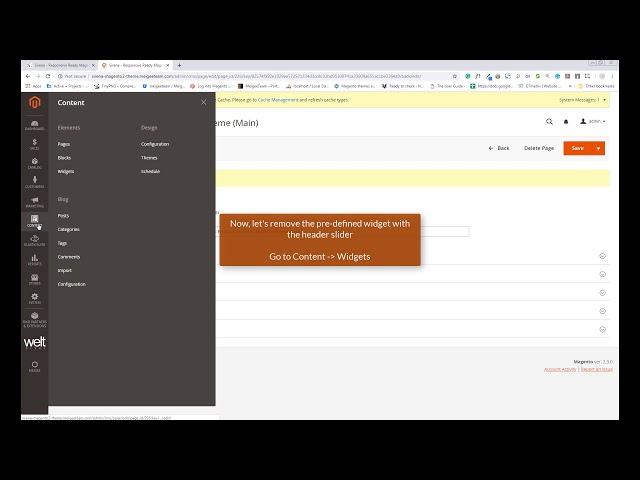 How to change layout in Sirena Magento 2 Theme