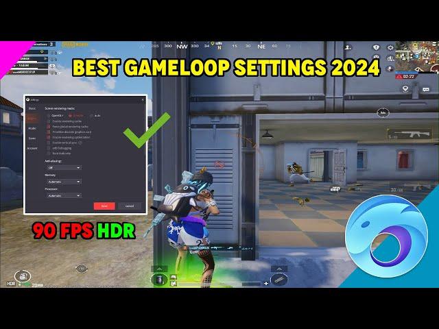 Best Gameloop Settings for PUBG MOBILE 2024 | UHD 90 FPS | 4K | NO LAG