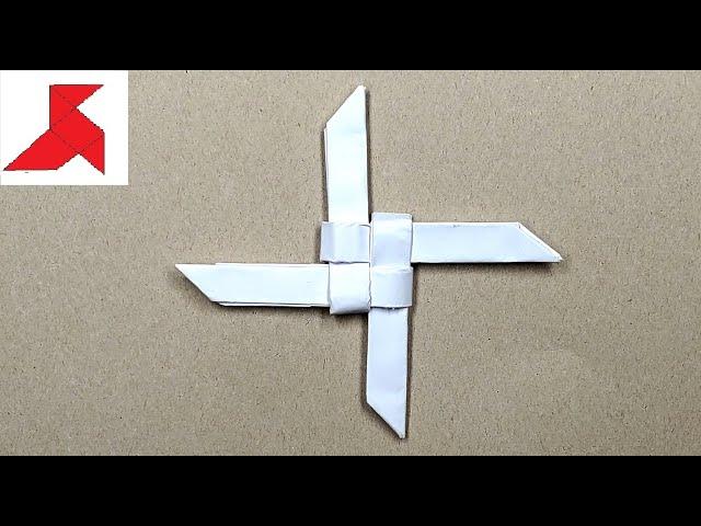 DIY - How to make a flying SHURIKEN (NINJA STAR) from A4 paper