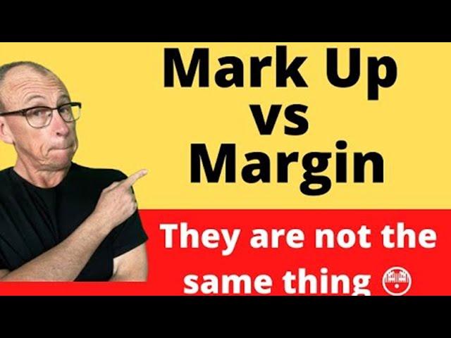 Markup vs Margin, they are not the same thing!