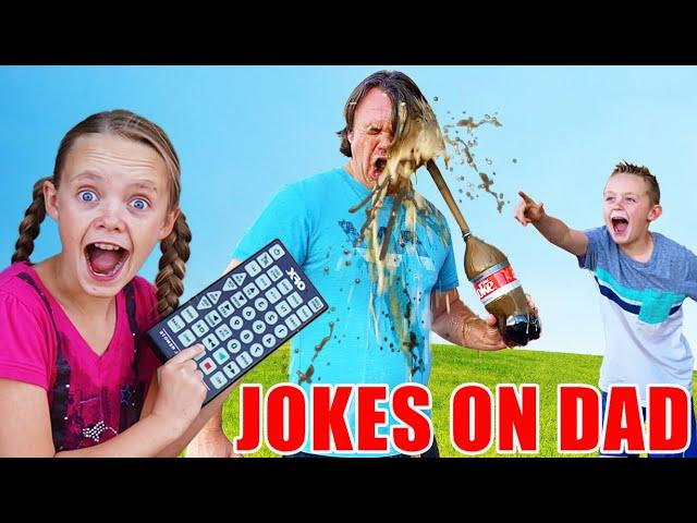 Sneaky Jokes on Dad! Funny Pause Challenge! Fun Squad!