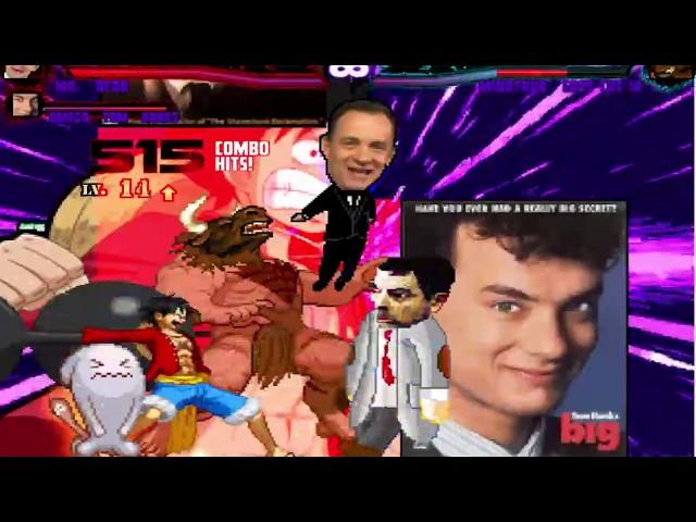 Mugen Request Mr Bean, Omega Tom Hanks, Monkey D Luffy & Wobbuffet vs Minotaur