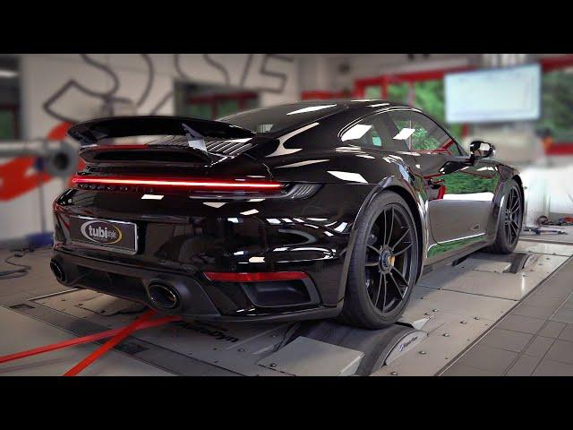 2021 Porsche 992 Turbo S with Tubi Style Exhaust SOUNDCHECK | Start Up & Revs with LOUD BURBLES! 