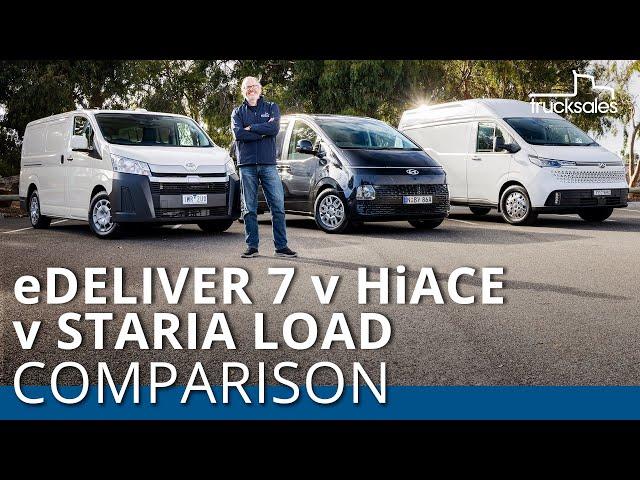 LDV eDeliver 7 v Toyota HiAce v Hyundai Staria Load | Can a new electric van usurp the diesel kings?