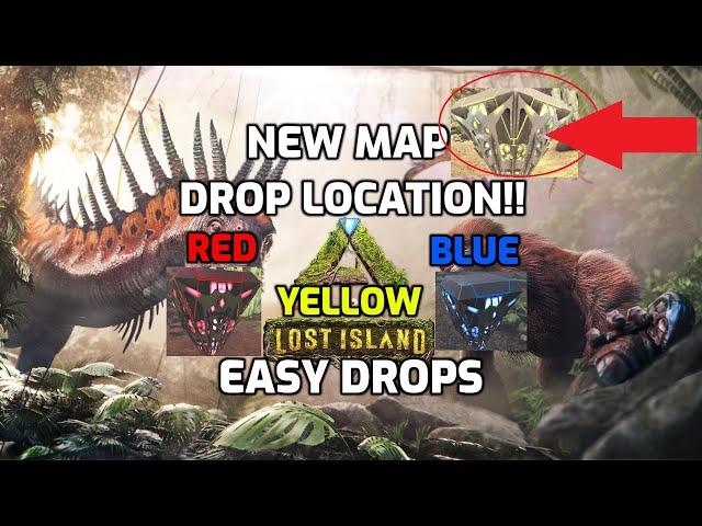 Lost Island EASY Yellow Drop Location Where To Find Loot Crates Lost Island Ark Guide Red Drop Blue