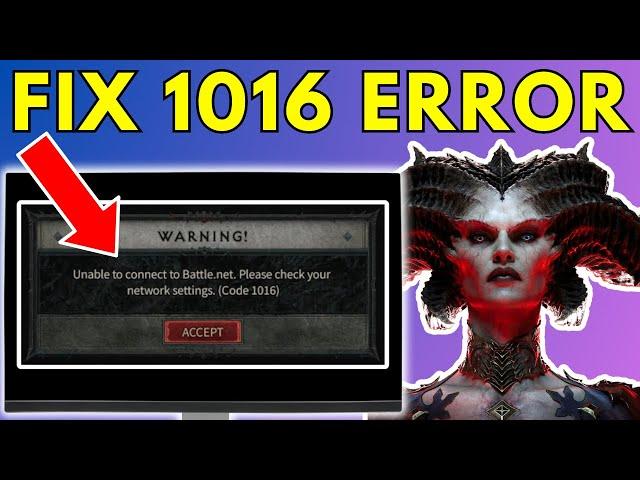 How To Fix Diablo 4 Error Code 1016