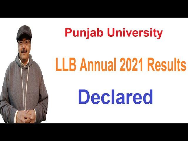 Punjab University Declares LLB Annual 2021 Results | All PU Results