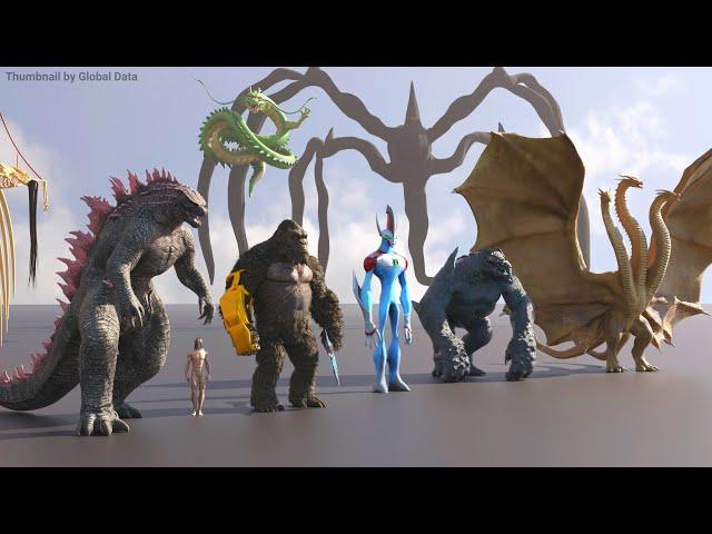 Kaiju Size Comparison 3D | 3d Animation Size Comparison