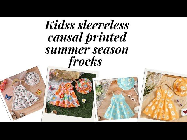 kids summer season sleeves dress