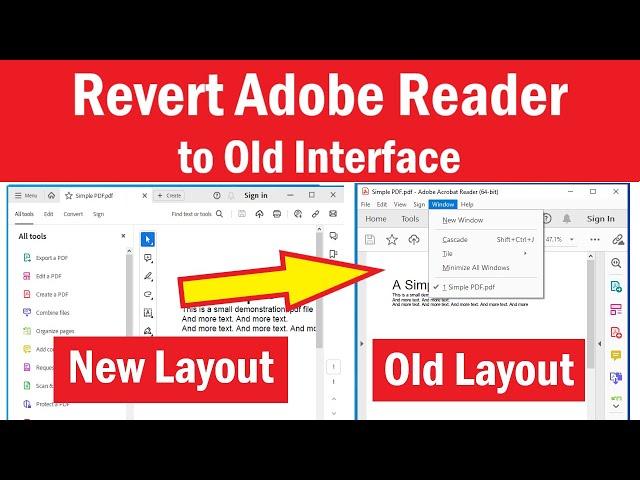 Enable | Disable New Acrobat | How To Switch from New Adobe Acrobat Reader to Old | PDF Reader Old