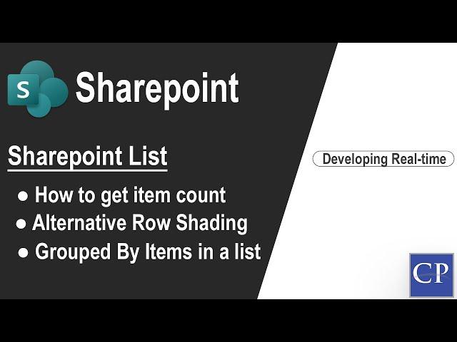 Sharepoint list, count total number of items | alternate row shading & grouped view