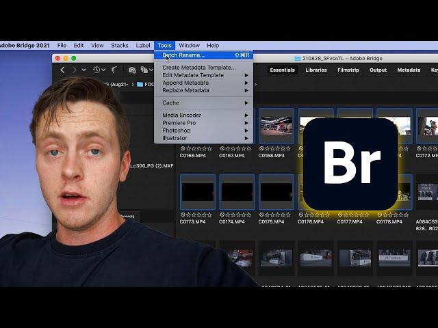 Batch renaming clips with ADOBE BRIDGE | The best way to stay organized